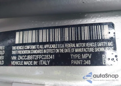 2015 Jeep Renegade Latitude из США, поврежденный, VIN ZACCJBBT2FPC28341